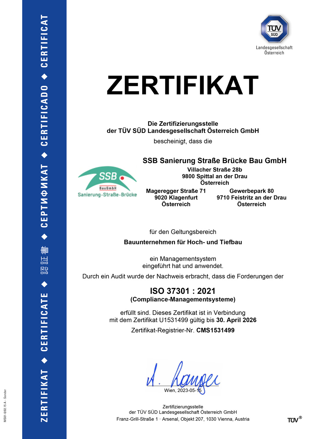 SSB_Compliance_Zertifikat